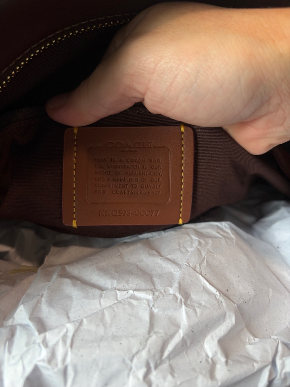 Coach Station Tote Bag Vintage Brown Suede Leather Large Shoulder Bag NWOT - Picture 10 of 10